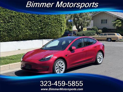 Red Multi-Coat 2022 Tesla Model 3 Long Range