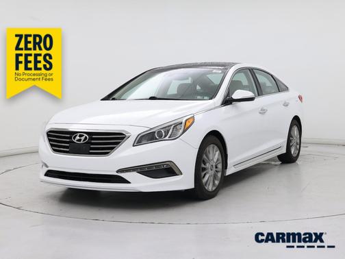 White 2015 Hyundai SONATA Limited