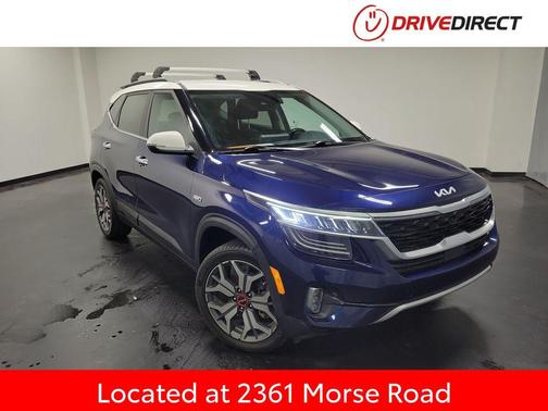 Dark Ocean Blue/White Roof 2023 Kia Seltos SX Turbo