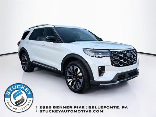 Star White Metallic Tri-Coat 2026 Ford Explorer Platinum