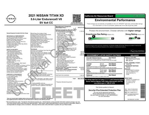 Deep Blue Pearl 2021 Nissan Titan XD SV