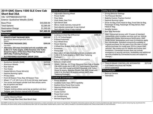 Quicksilver Metallic 2019 GMC Sierra 1500 SLE