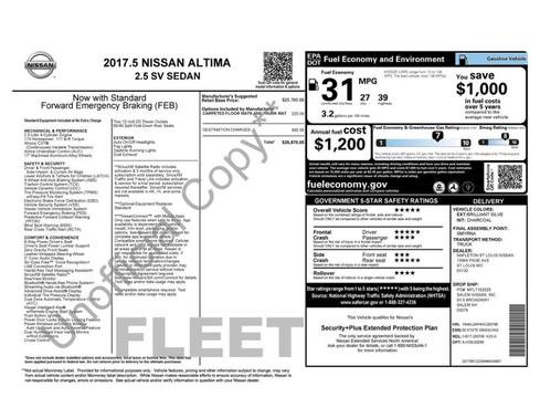 2017 Nissan Altima 2.5 SV