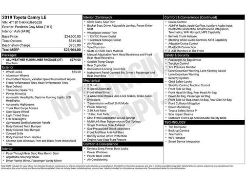 Predawn Gray Mica 2019 Toyota Camry LE