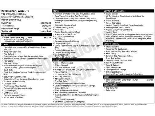 2020 Subaru WRX STI Base