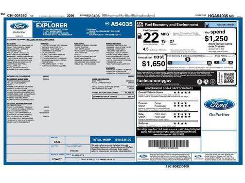 White Platinum Tri-Coat Metallic 2017 Ford Explorer XLT