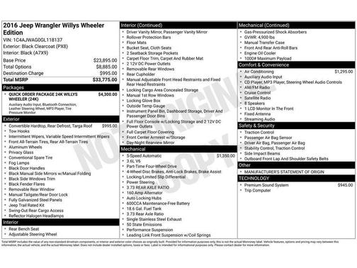 2016 Jeep Wrangler Sport