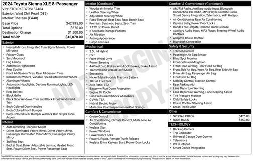 2024 Toyota Sienna XLE