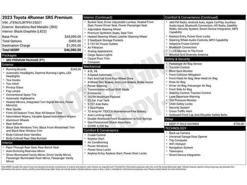 Barcelona Red Metallic 2023 Toyota 4Runner SR5 Premium