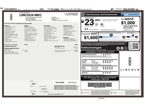 2017 Lincoln MKC Select