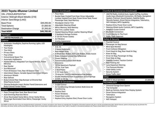 Black 2023 Toyota 4Runner Limited