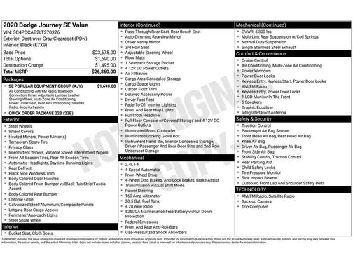 2020 Dodge Journey SE Value