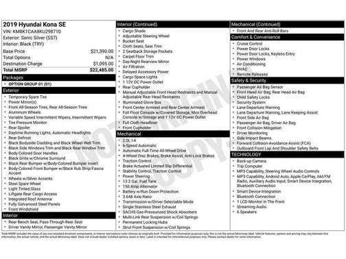 2019 Hyundai KONA SE