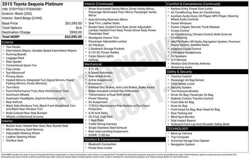 2015 Toyota Sequoia Platinum