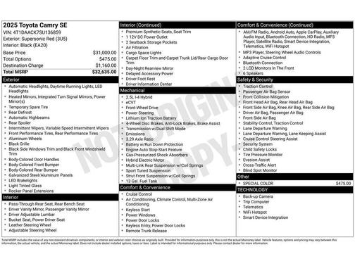 2025 Toyota Camry SE