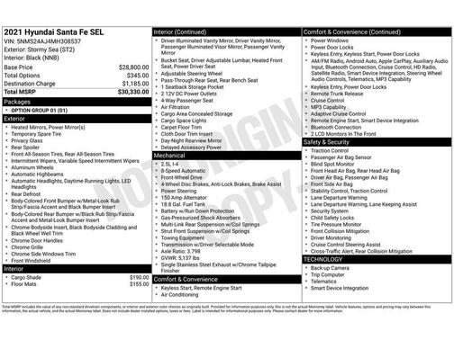 Stormy Blue 2021 Hyundai SANTA FE SEL