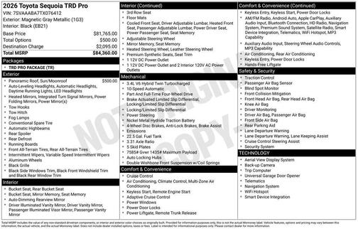 21 2026 Toyota Sequoia 1794 EDITION