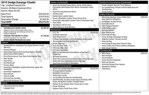 2019 Dodge Durango Citadel