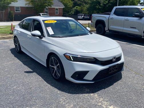 Platinum White Pearl 2024 Honda Civic Touring