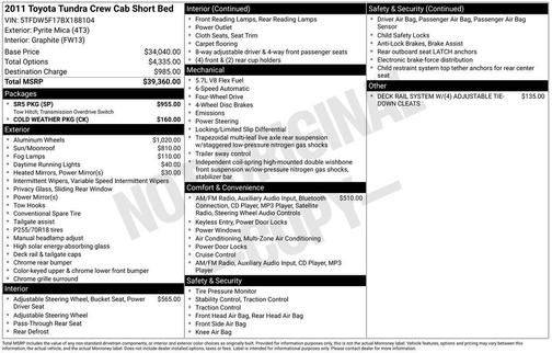 2011 Toyota Tundra Grade