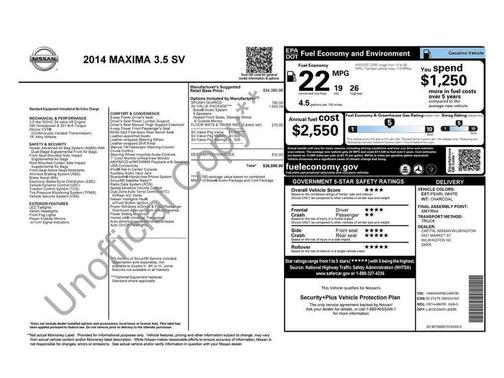 2014 Nissan Maxima SV