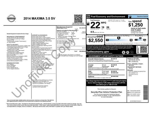 2014 Nissan Maxima SV