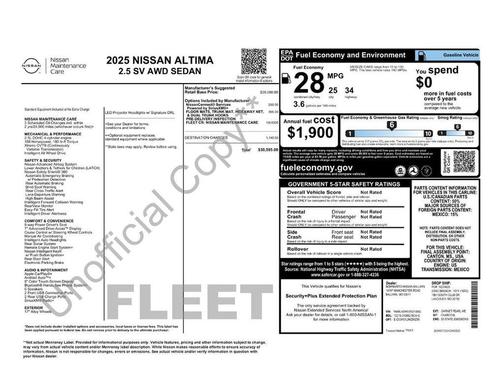 Garnet Pearl Me 2025 Nissan Altima SV