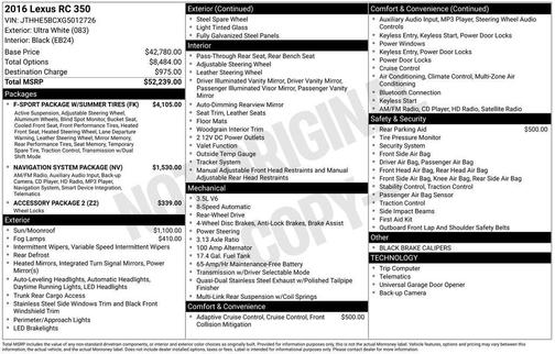 2016 Lexus RC 350 Base