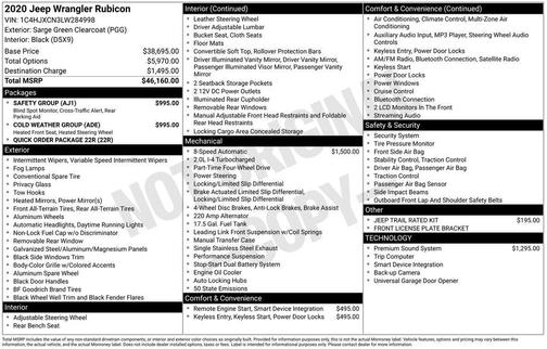 2020 Jeep Wrangler Rubicon