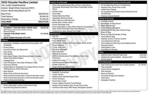 2023 Chrysler Pacifica Limited