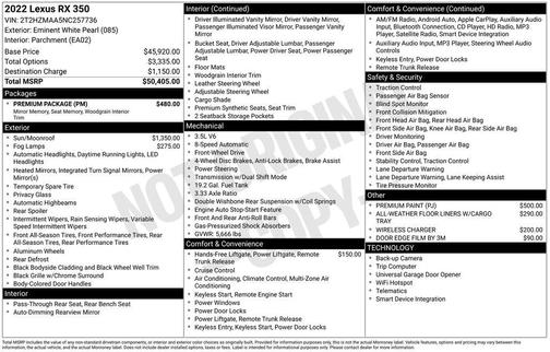 2022 Lexus RX 350 Base