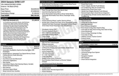 2024 Genesis GV80 3.5T