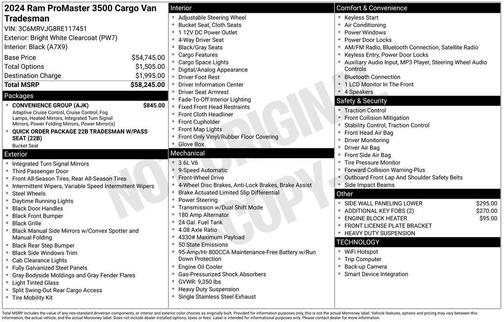 2024 RAM ProMaster 3500 High Roof