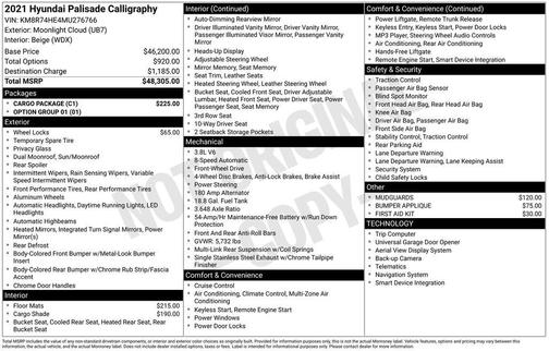 2021 Hyundai PALISADE Calligraphy