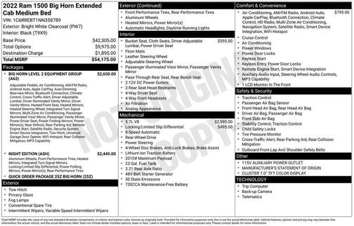 2022 RAM 1500 Big Horn/Lone Star