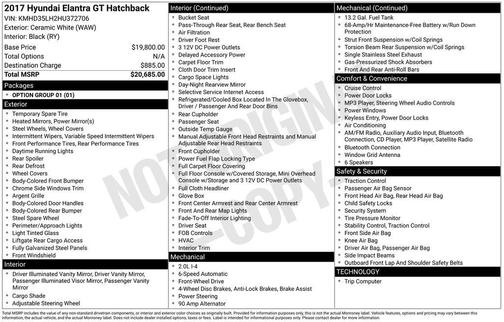 2017 Hyundai Elantra GT Base
