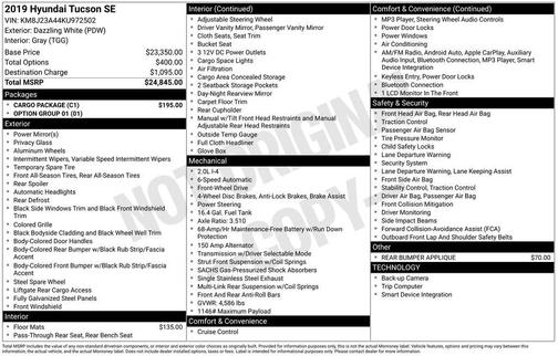 2019 Hyundai TUCSON SE