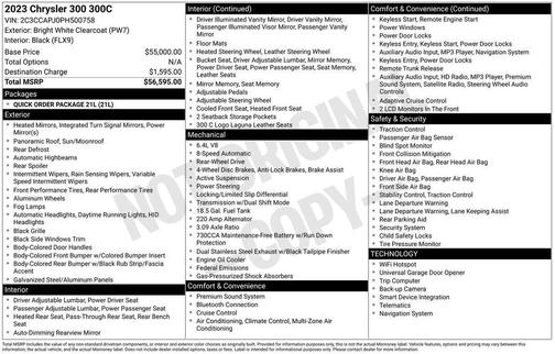 2023 Chrysler 300 C