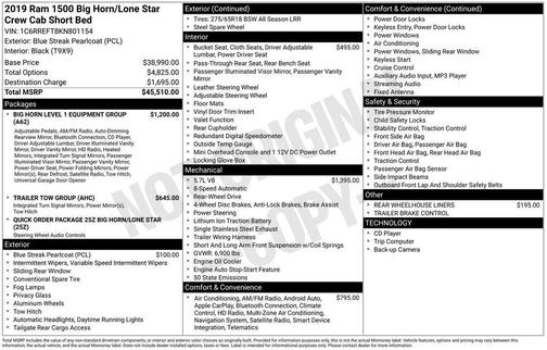 2019 RAM 1500 Big Horn