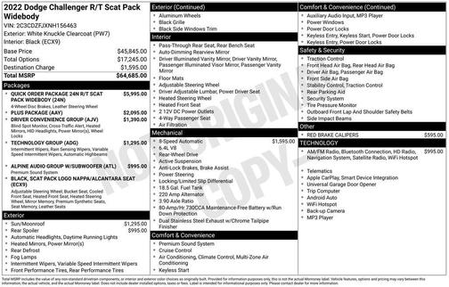 2022 Dodge Challenger R/T Scat Pack Widebody