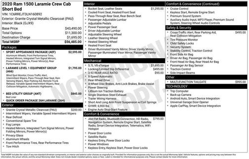 2020 RAM 1500 Laramie