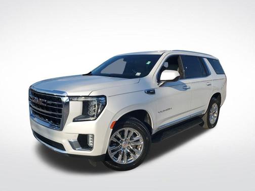 White Frost Tricoat 2021 GMC Yukon SLT