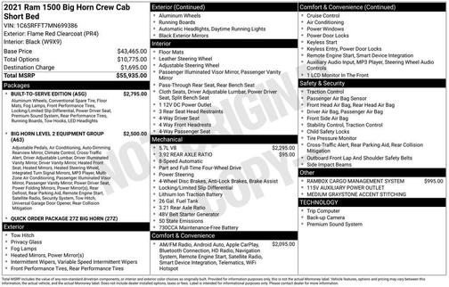 2021 RAM 1500 Big Horn/Lone Star