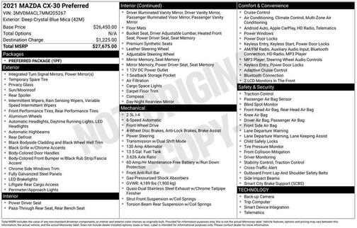 2021 Mazda CX-30 Preferred