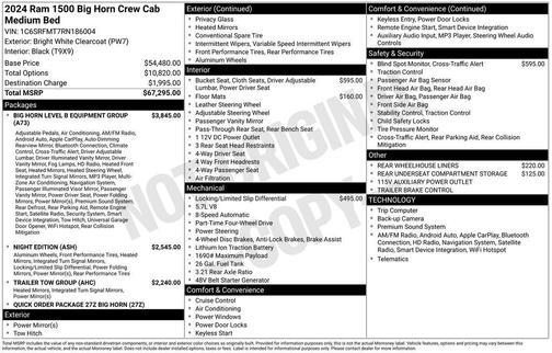 2024 RAM 1500 Big Horn/Lone Star