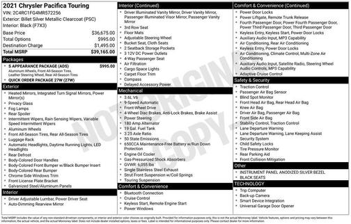2021 Chrysler Pacifica Touring