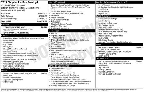2017 Chrysler Pacifica Touring-L