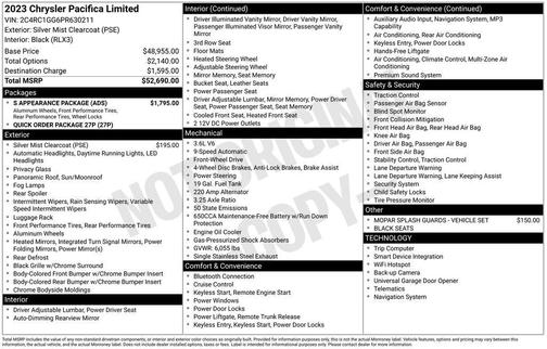 2023 Chrysler Pacifica Limited