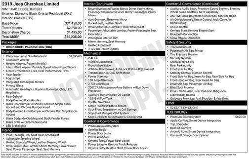 2019 Jeep Cherokee Limited