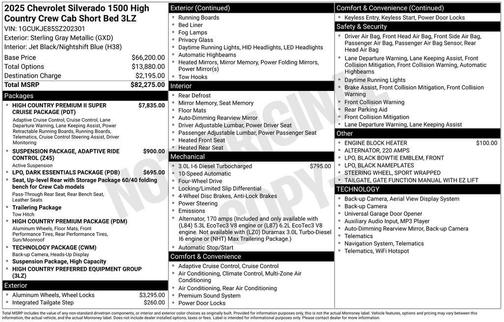 2025 Chevrolet Silverado 1500 High Country